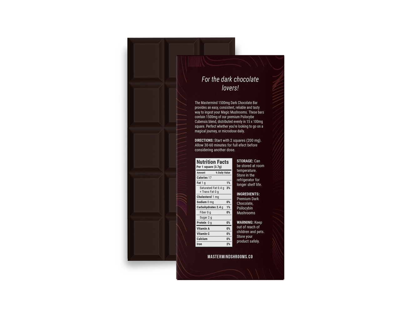 Mastermind – Dark Chocolate Microdose Bar 1500mg