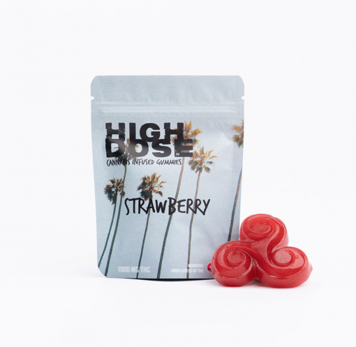 High Dose Strawberry THC Gummies - 1000mg