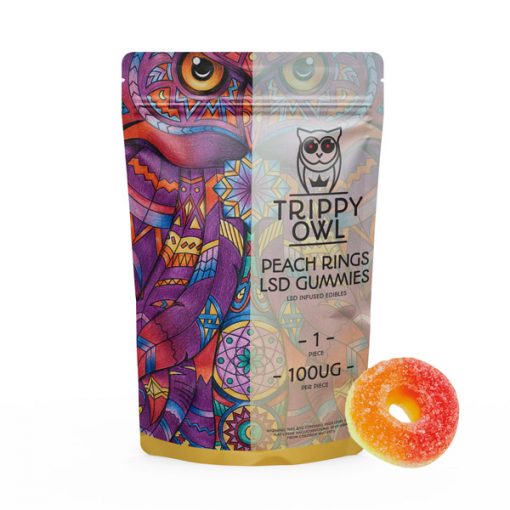 LSD Edible trippy owl LSD Peach Rings