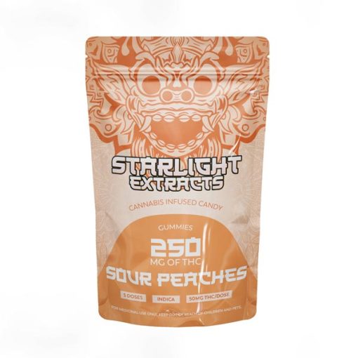 Sativa Sour peaches 250mg THC - Starlight