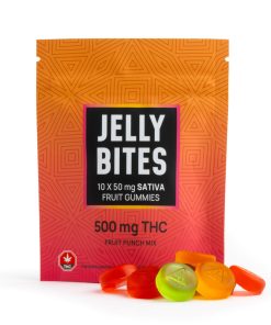Twisted Extracts – Sativa Extra Strength Jelly Bites (500MG THC) – Fruit Punch Mix