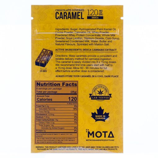 MOTA Chocolate Covered Caramel 120MG THC Indica
