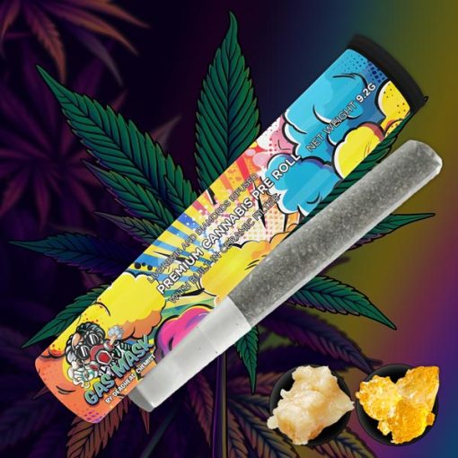 gas mask infused premium cannabis pre roll with built in ceramic